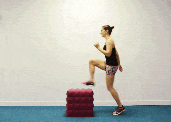 step ups for slim legs, hips and glutes
