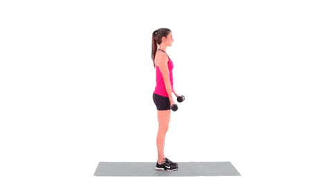 dumbbell curl to get slim arms