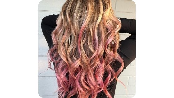  dirty blonde with pink tips