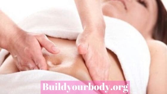 Massage the belly to improve the swollen belly