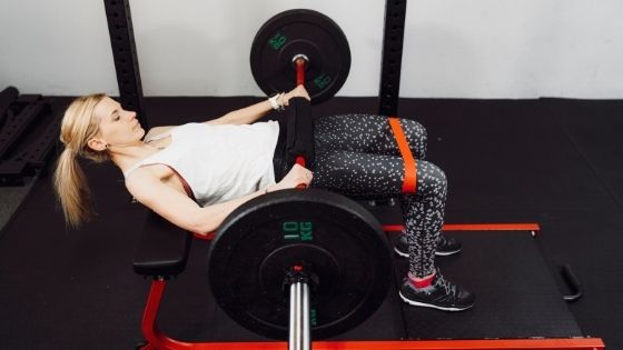 Barbell hip thrusts for gluteus medius