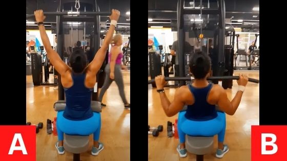 Lat pulldowns in back workouts for women