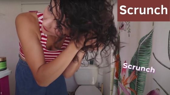 It essential to scrunch your hair in the curly girl method