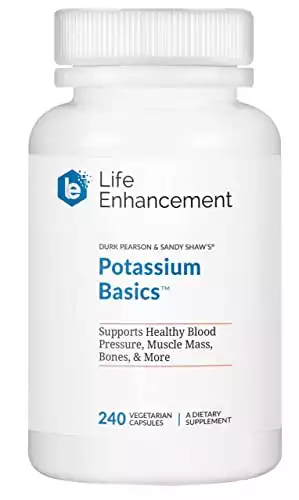 Life Enhancement Potassium Basics Supplement, 1020 mg,120 Servings, 240 caps