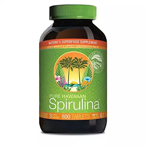 Nutrex Hawaii, Pure Hawaiian Spirulina 500 mg, Vegan, 800 Tablets