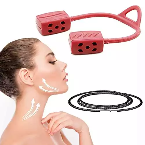 JAWLINER Jaw Exerciser for Sloped Forehead/Neck Toning, Define Your Jawline and Look Younger - Double Chin Reducer- Jaw Workout- Face lifter