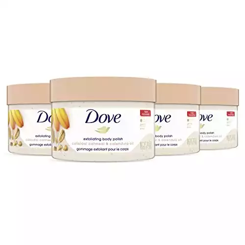Dove Scrub for Silky Skin Oatmeal & Calendula Oil Body Scrub Exfoliates & Gives Lasting Nourishment