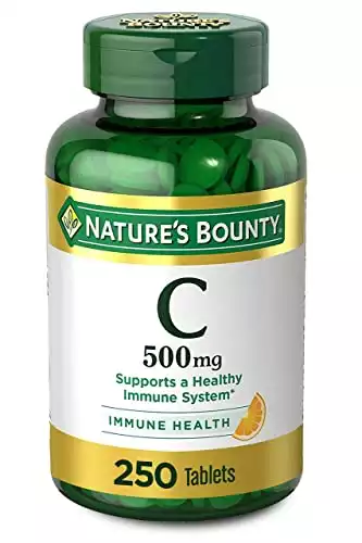 Vitamin C by Nature's Bounty for Immune Support. Vitamin C is a Leading Immune Support Vitamin, 500mg, 250 Tablets