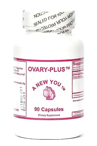 Ovary Plus Feminizing Pills for Crossdressing, Transgender. Pure Bovine Ovary Glandular 90 Count